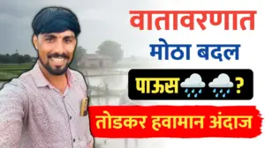 तोडकर हवामान अंदाज : राज्यातील वातावरणात होनार मोठा बदल..पाऊस ?